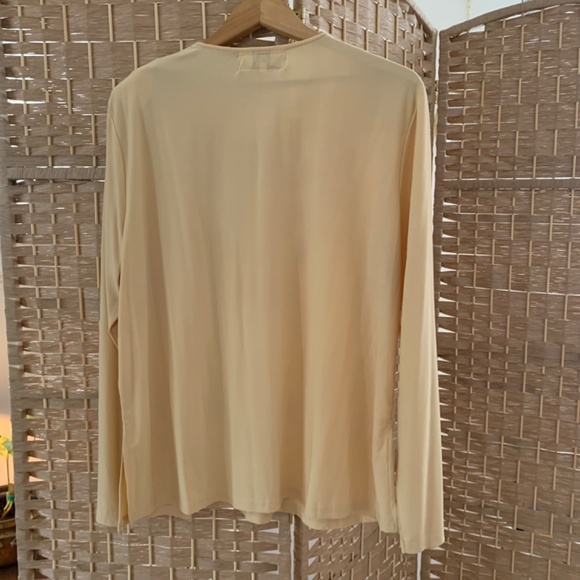 Vintage boho embroidered and beaded tan top, with a bit of sparkle! - Picture 4 of 7